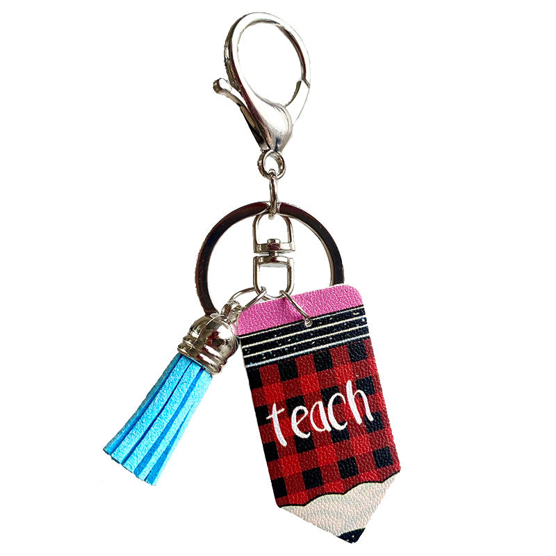 Wholesale 3PCS/PACK Leather Pencil Tassels Keychains